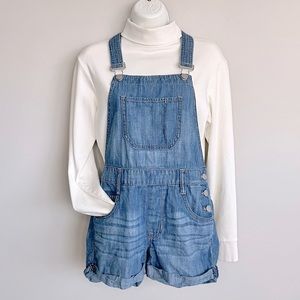 Express Denim Overall Shorts- Size Small